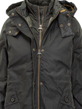 Barbour Parka Nero Cerato con Cappuccio - Abbigliamento Donna | $store$