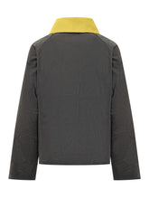 Barbour Black Waxed Jacket with Yellow Collar - Barbour | $store$