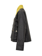 Barbour Black Waxed Jacket with Yellow Collar - Barbour | $store$