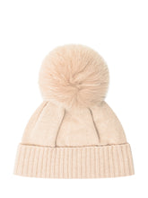 Exterior Cappello in Cashmere Beige con Pompon - Accessori Donna | $store$