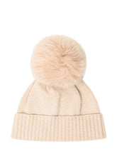 Exterior Cappello in Cashmere Beige con Pompon - Accessori Donna | $store$