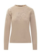 Exterior Maglia Beige con Ricami in Pizzo - Abbigliamento Donna | $store$