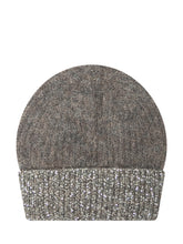 Exterior Beanie in Lana Marrone con Paillettes - Accessori Donna | $store$