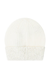 Exterior Beanie in Lana Bianco con Paillettes - Accessori Donna | $store$