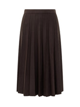 Exterior Merino Wool Pleated Skirt - COLLEZIONE TEAM EC | $store$