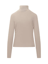 Exterior Beige Turtleneck with Sequins - COLLEZIONE TEAM EC | $store$