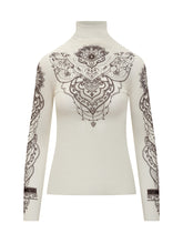 Exterior Ivory Turtleneck with Graphic Print - COLLEZIONE TEAM EC | $store$