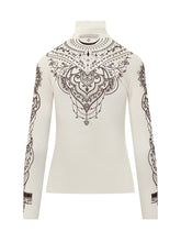 Exterior Ivory Turtleneck with Graphic Print - COLLEZIONE TEAM EC | $store$