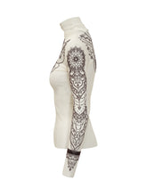 Exterior Ivory Turtleneck with Graphic Print - COLLEZIONE TEAM EC | $store$