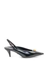 Versace Leather Slingback with Mid Heel - COLLEZIONE TEAM EC | $store$