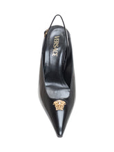 Versace Leather Slingback with Mid Heel - COLLEZIONE TEAM EC | $store$