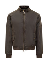 Barbour Brown Waxed Bomber Jacket - COLLEZIONE TEAM EC | $store$