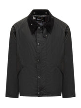 Barbour Black Waxed Jacket with Corduroy Collar - COLLEZIONE TEAM EC | $store$