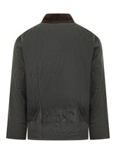 Barbour Green Waxed Jacket with Corduroy Collar - COLLEZIONE TEAM EC | $store$