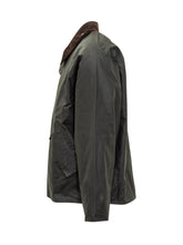 Barbour Green Waxed Jacket with Corduroy Collar - COLLEZIONE TEAM EC | $store$
