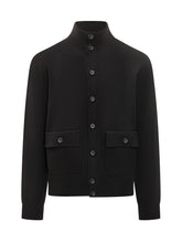 Cardigan in Lana Filippo De Laurentiis Nero con Tasche e Collo Alto - Abbigliamento Uomo | $store$