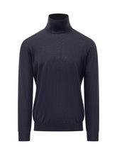 Filippo De Laurentiis Blue Turtleneck Sweater - COLLEZIONE TEAM EC | $store$