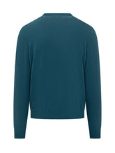 Filippo De Laurentiis Petrol Green Wool Crewneck Sweater - COLLEZIONE TEAM EC | $store$