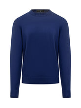 Filippo De Laurentiis Royal Blue Wool Crewneck Sweater - COLLEZIONE TEAM EC | $store$
