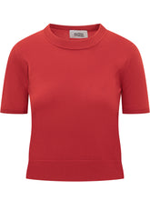 Maglia Alpha Studio in Lana Rossa a Maniche Corte - Abbigliamento Donna | $store$