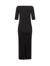 Abito Alpha Studio Nero con Scollo a Barca - Abbigliamento Donna | $store$