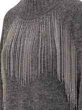 Maglione Alpha Studio Grigio con Frange Gioiello - Abbigliamento Donna | $store$