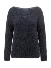 Maglia Alpha Studio in Filato Lurex Nero - Abbigliamento Donna | $store$