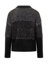 Maglia Alpha Studio Nera Lurex a Contrasto - Abbigliamento Donna | $store$