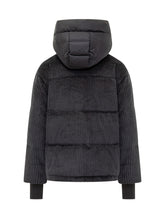 Duno Black Corduroy Puffer Jacket - COLLEZIONE TEAM EC | $store$