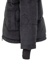 Duno Black Corduroy Puffer Jacket - COLLEZIONE TEAM EC | $store$