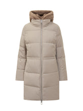 Duno Beige Down Coat with Fur Hood - COLLEZIONE TEAM EC | $store$