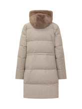 Duno Beige Down Coat with Fur Hood - COLLEZIONE TEAM EC | $store$