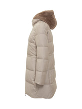 Duno Beige Down Coat with Fur Hood - COLLEZIONE TEAM EC | $store$