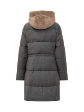 Duno Grey Down Coat with Fur Hood - COLLEZIONE TEAM EC | $store$