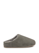 UGG Pantofole in Suede Grigio con Interno in Shearling - COLLEZIONE TEAM EC | $store$