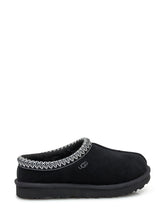 UGG Sabot Tasman in Suede Nero con Finitura Ricamata - COLLEZIONE TEAM EC | $store$