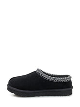 UGG Sabot Tasman in Suede Nero con Finitura Ricamata - COLLEZIONE TEAM EC | $store$
