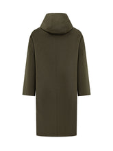 Amaranto Green Wool Hooded Coat - Amaranto | $store$