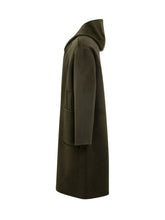 Amaranto Green Wool Hooded Coat - Amaranto | $store$