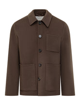 Amaranto Brown Wool Jacket with Pockets - Amaranto | $store$