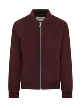 Amaranto Bomber in Lana con Zip - Abbigliamento Uomo | $store$