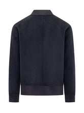 Amaranto Bomber Blu in Lana con Zip - Abbigliamento Uomo | $store$