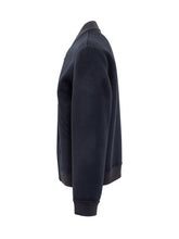 Amaranto Bomber Blu in Lana con Zip - Abbigliamento Uomo | $store$