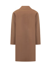 Amaranto Camel Wool Single-Breasted Coat - Amaranto | $store$