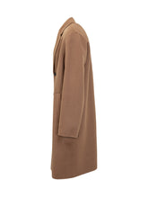 Amaranto Camel Wool Single-Breasted Coat - Amaranto | $store$