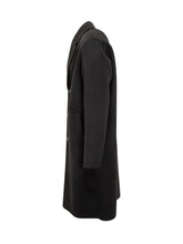 Amaranto Cappotto Nero in Lana con Revers Classici - Abbigliamento Uomo | $store$
