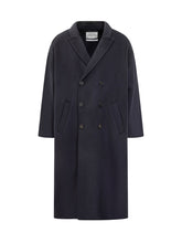 Amaranto Blue Wool Double-Breasted Coat - Amaranto | $store$
