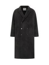 Amaranto Cappotto Doppiopetto Nero in Lana - Abbigliamento Uomo | $store$