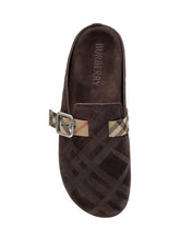 Burberry Sabot in Suede con Fibbia Check - Burberry | $store$