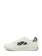 Burberry Sneakers Basse in Pelle con Dettaglio Check - Burberry | $store$